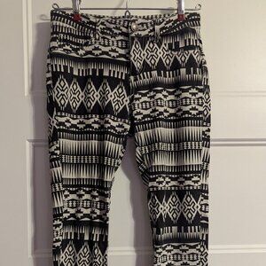 Iris Jeans Size Small Stretch Southwestern Geometric Pants Y2K